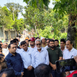 কিশোরগঞ্জ মনিপুরঘাট হতে চৌদ্দশত ইউপি ভায়া জয়বাংলা বাজার সড়ক নির্মাণ কাজের ভিত্তিপ্রস্তর স্থাপন